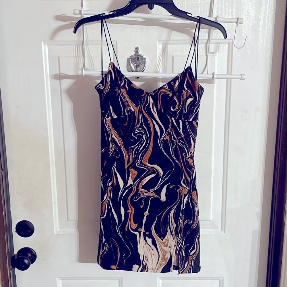 Mini print summer dress